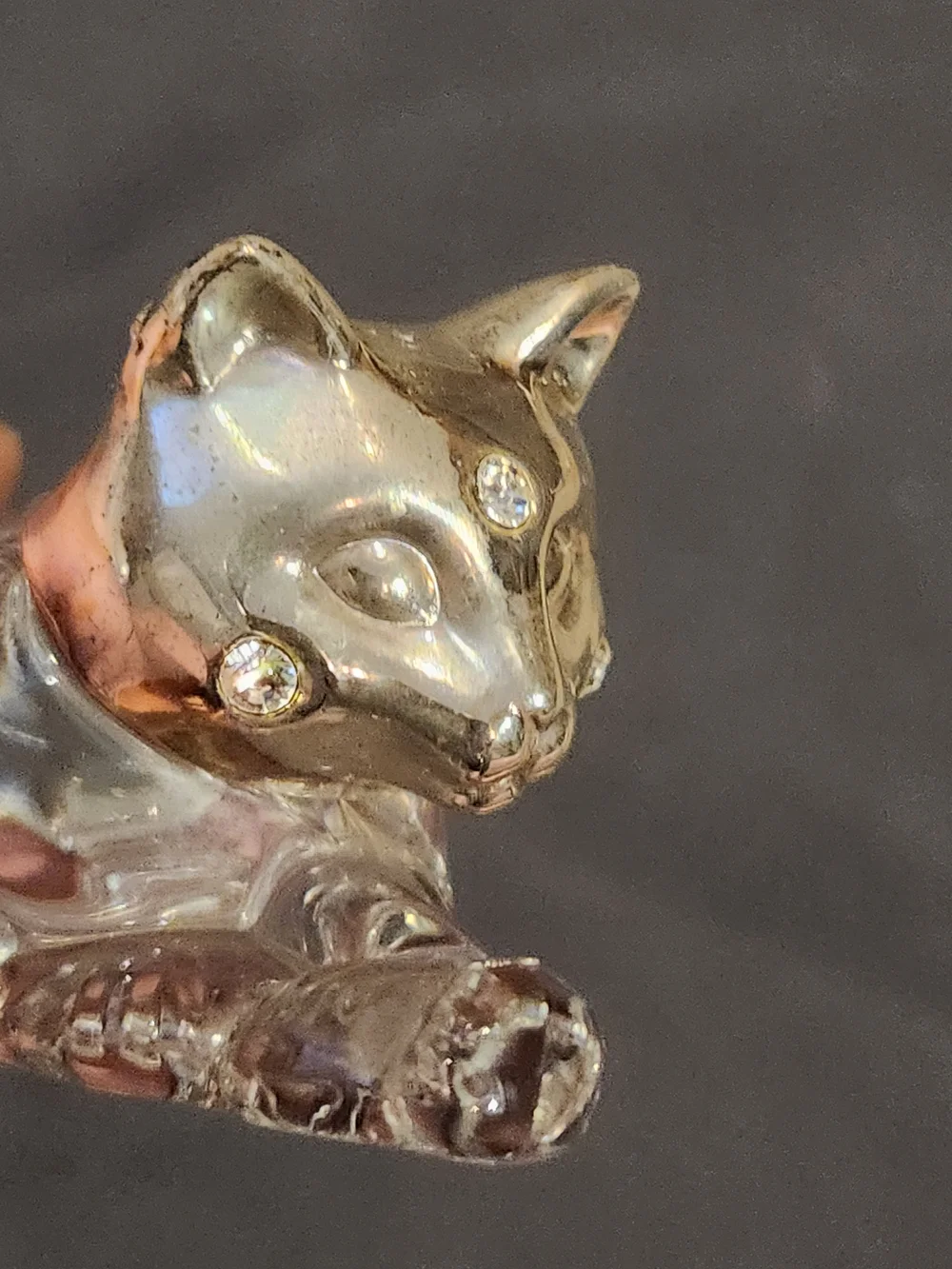 Lenox Pave Jewel Collection Lead Crystal Cat Rhinestones Germany *See Pics*
